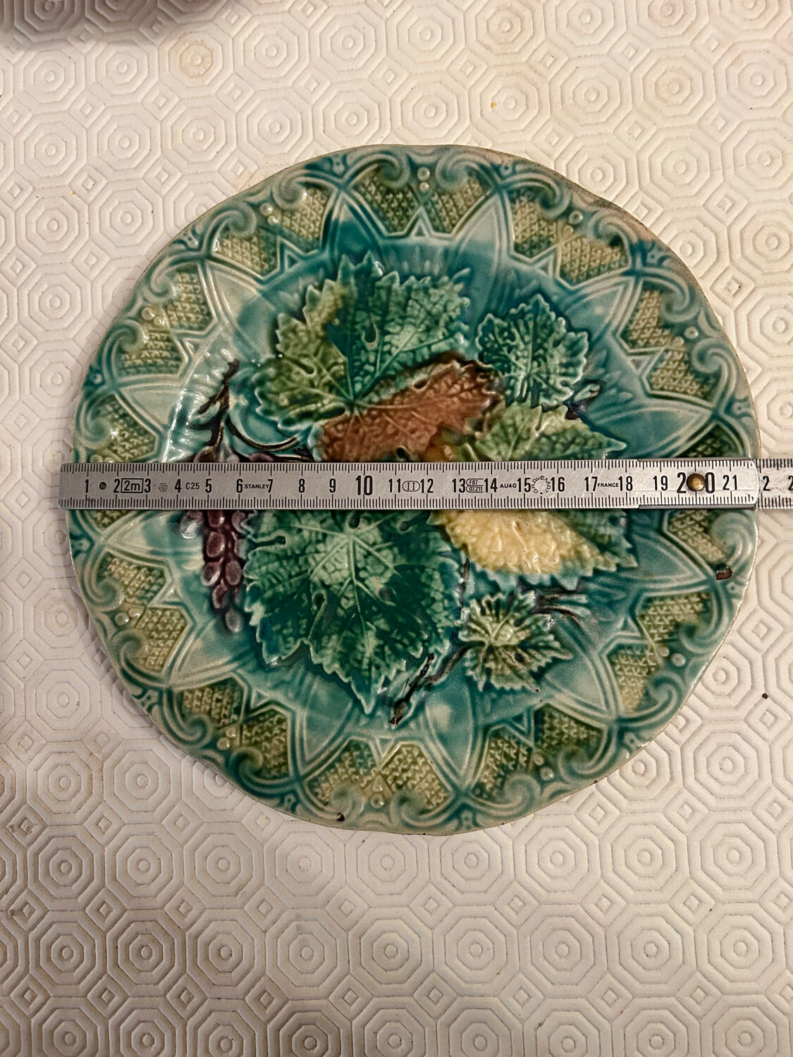 Antique earthenware plate