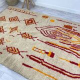 Berber henna handmade wool rug 280 X 170 CM