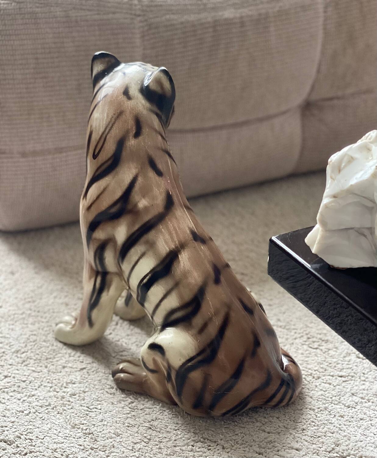 Enamelled ceramic tiger 1970