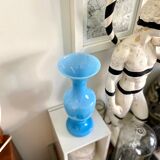 Blue opaline vase
