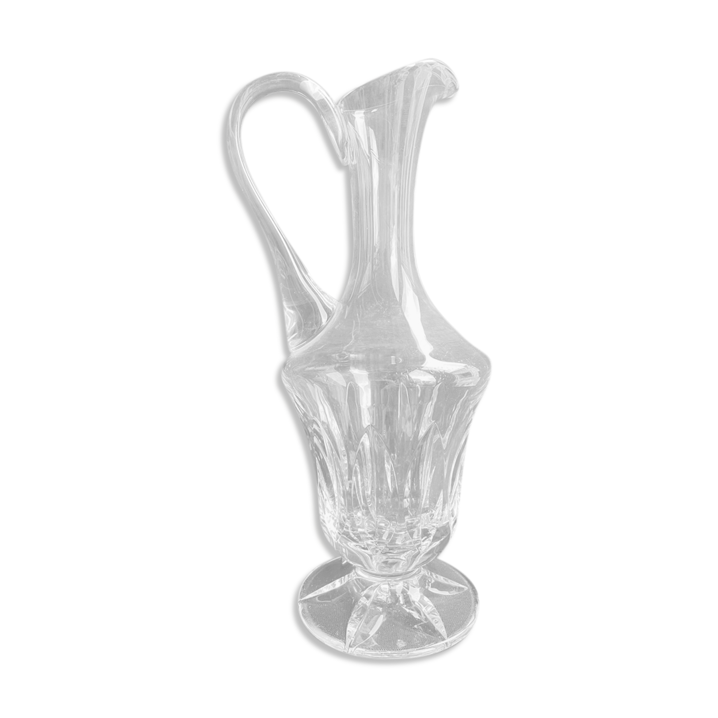 Carafe broc ewer (1) - Art Nouveau - Blown and cut crystal