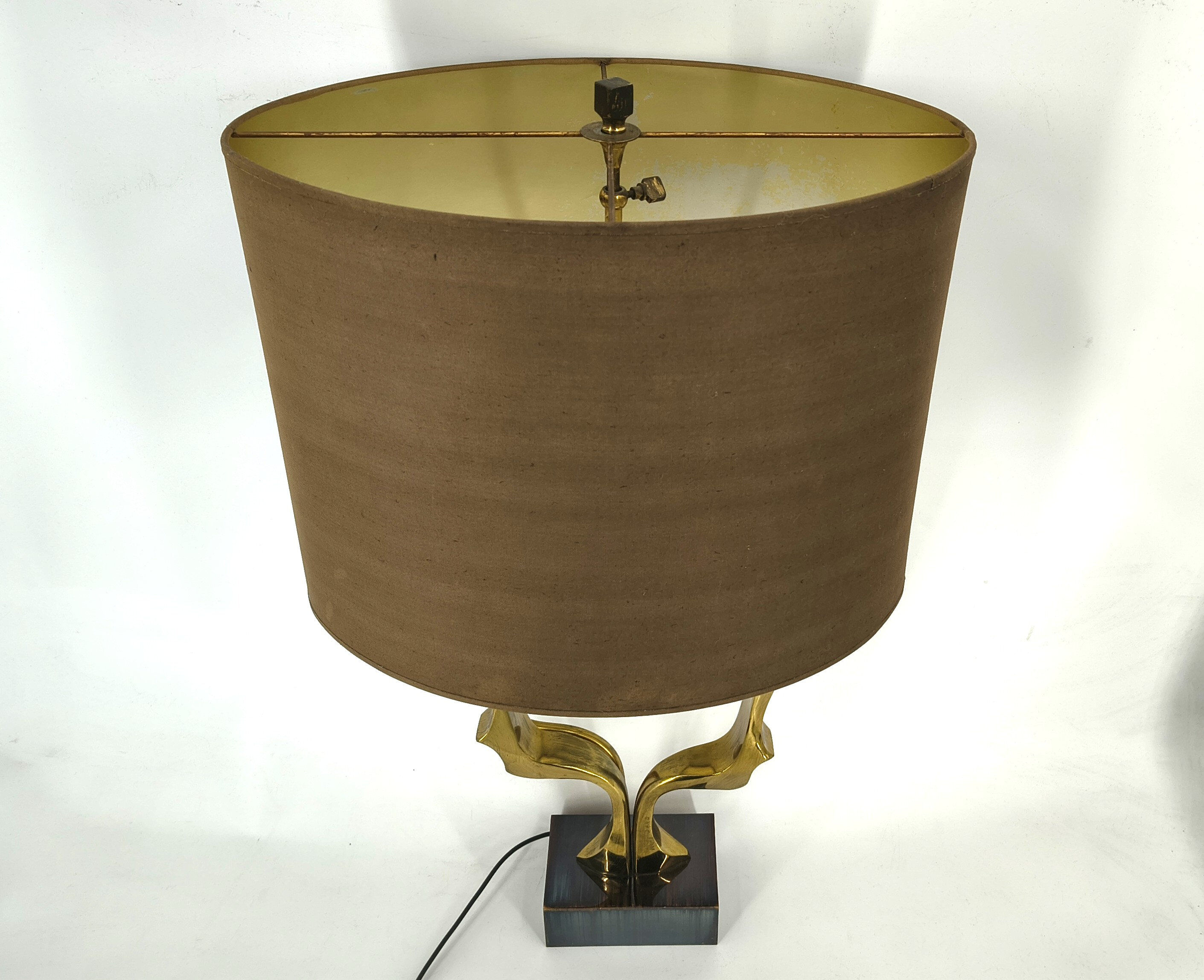 Bronze table lamp by Willy Daro, 1970s