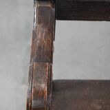 Antique English early 19th century hall bench made of oak