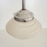 Glass hanging art deco ceiling light. aluminium structure