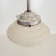 Glass hanging art deco ceiling light. aluminium structure