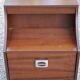 Pair of bedside tables from the 70s in rosewood stained oak veneer