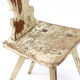 Rustic Painted Primitive Farmhouse Wabi Sabi Folk Art Mountain Chair