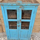 Ancien vaisselier Art déco en teck birman