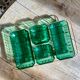 Vintage aperitif tray in glass and gilded metal