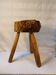 Brutalist tripod stool - French popular craftsmanship from the 20th century