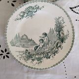Set of 4 earthenware dinner plates from the Jules Vieillard et Compagnie Manufacture, Bordeaux, c