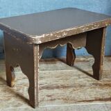 Mini-bench stool in old patinated solid wood