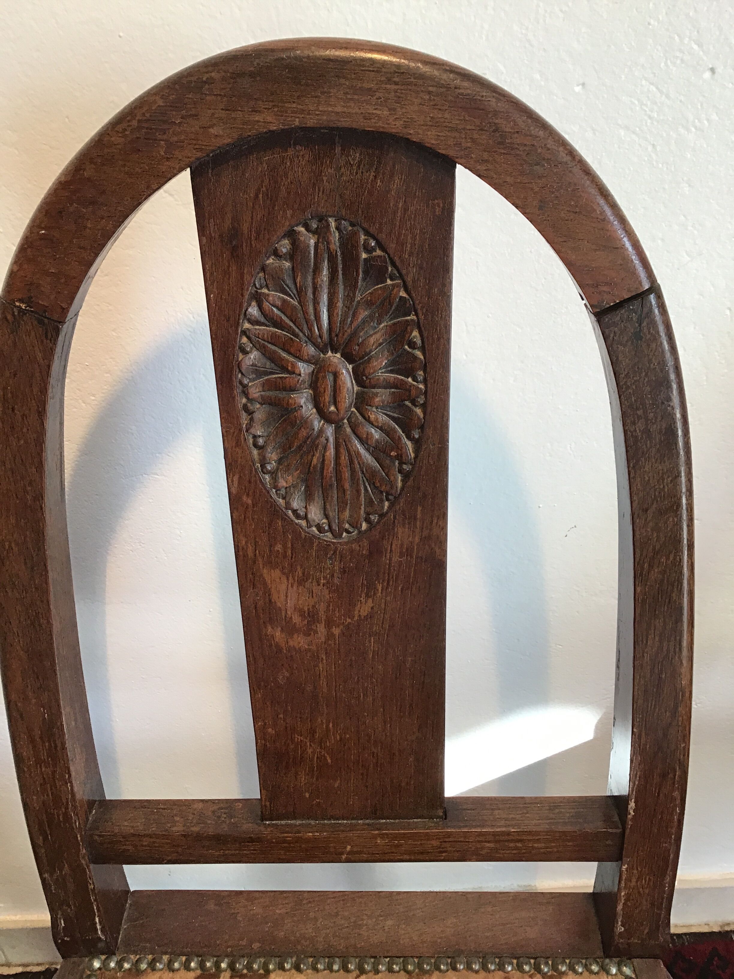 Pair of art deco mahogany chairs