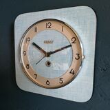 Clock formica vintage clock square wall silent "Blue Silver Sky"