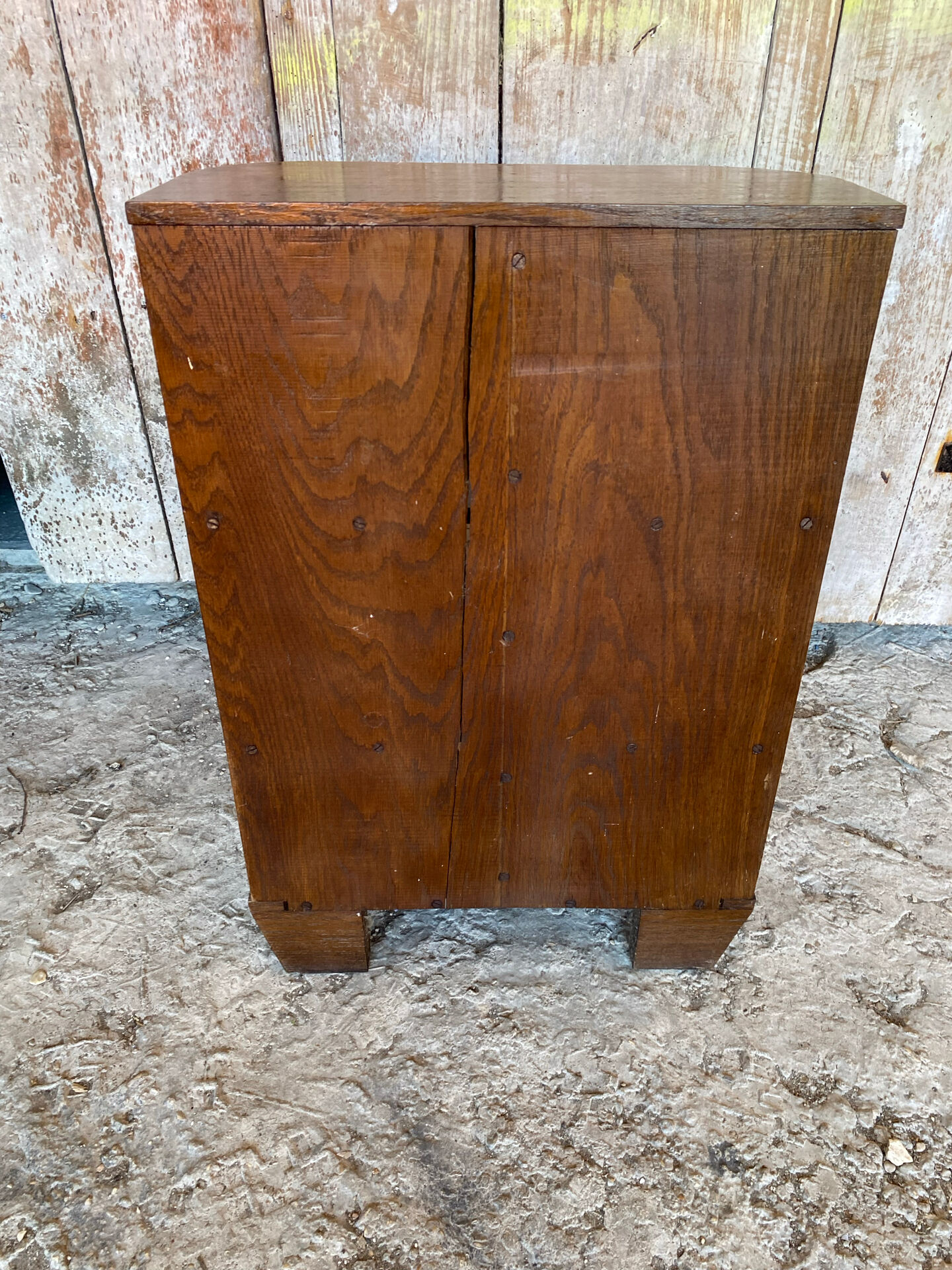 Shelf antique furniture art deco oak wood 1920s 1930s vintage