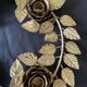 Chandelier crown 4 flames in golden metal