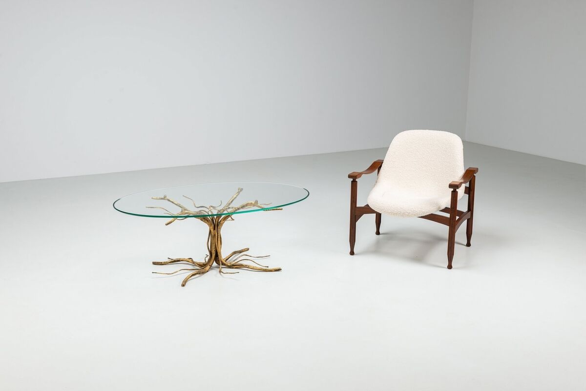 Salvino Marsura tree shaped brutalist coffee table Italy 1970
