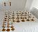 Set of 41 antique glasses with amber stems - water, wine, liqueur, champagne cups.