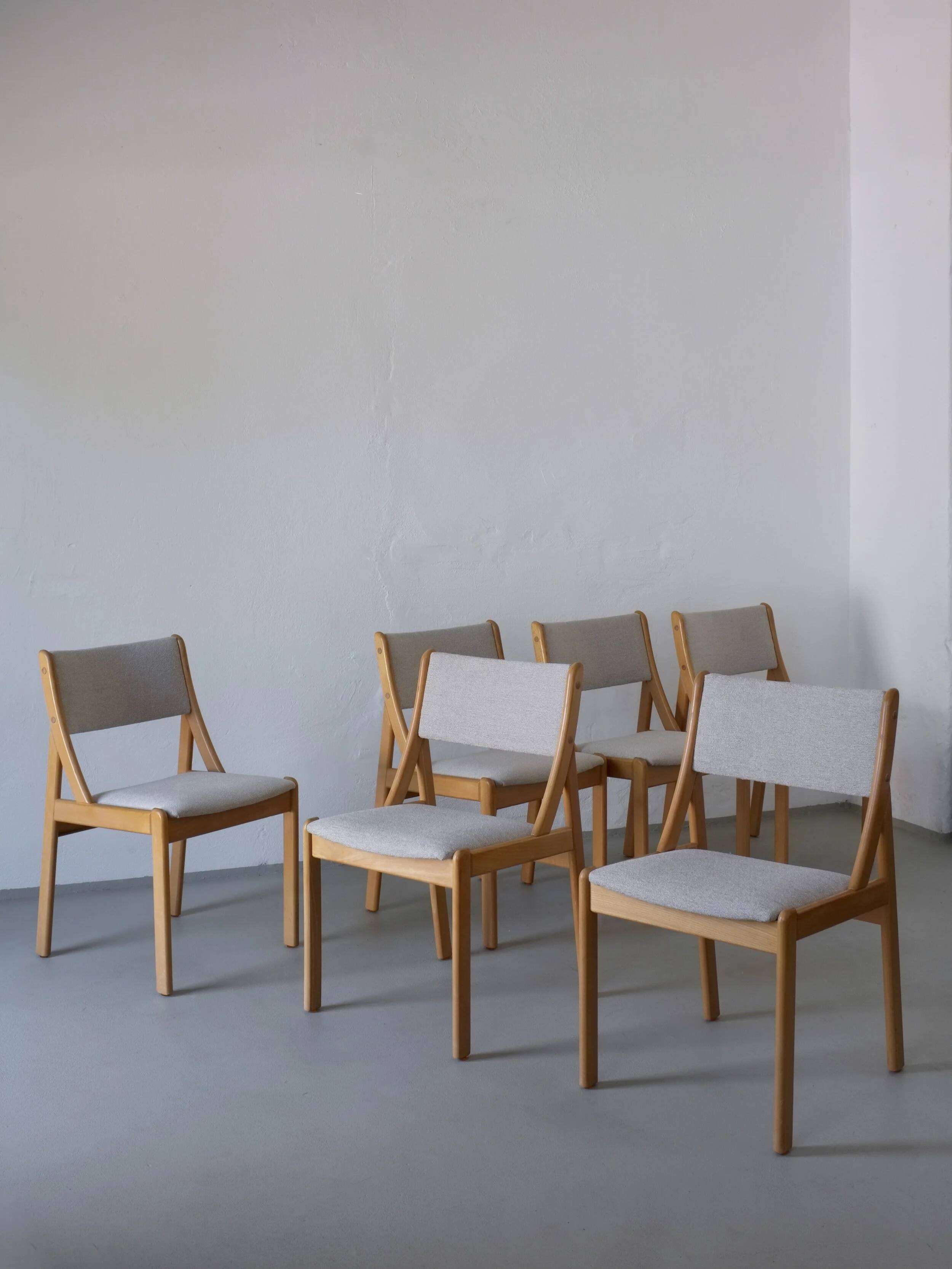 6 beechwood chairs | Thorsø Møbelfabrik | Denmark | 1980s