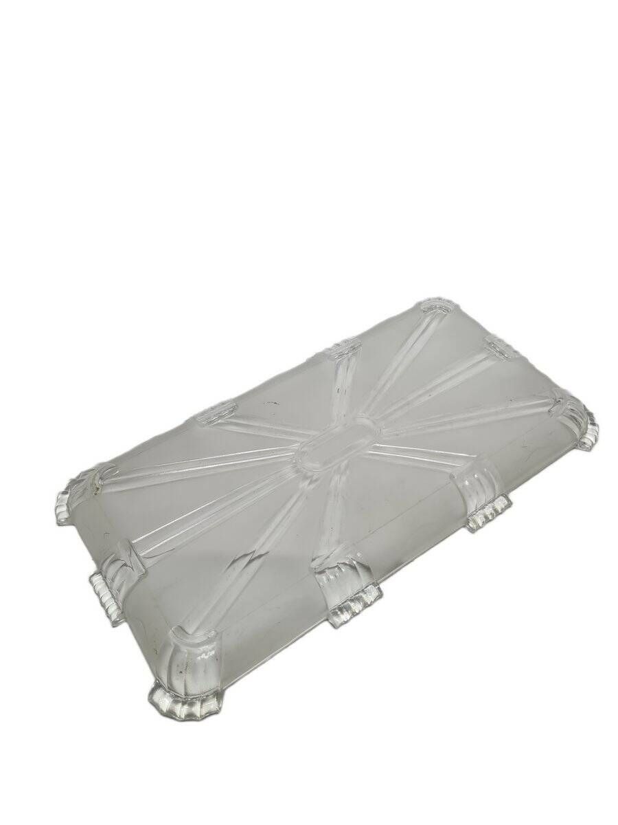 Polish Art Deco tray by Zawiercie Glassworks, 1930s