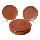 Set of 6 Félix Ceram Vallauris dessert plates