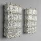 Pair of frosted glass wall sconces by Barovier & Toso, Italy, 1960s