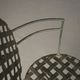 Chaises de jardin modernistes en acier. Années 1960. Lot de 2.