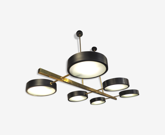 Italian Design Brass Ceiling Selency, Italian Design Light Fixtures