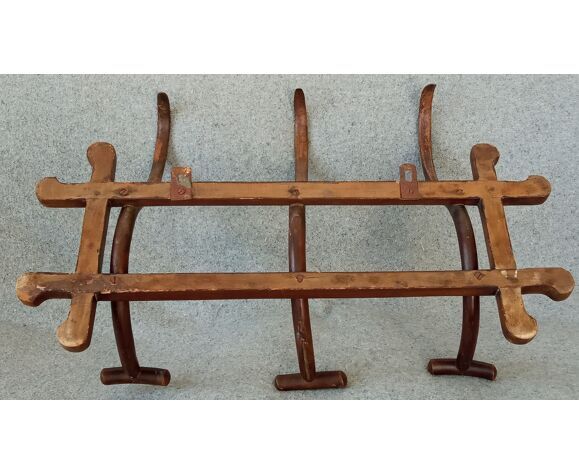 Curved wooden coat rack circa 1900