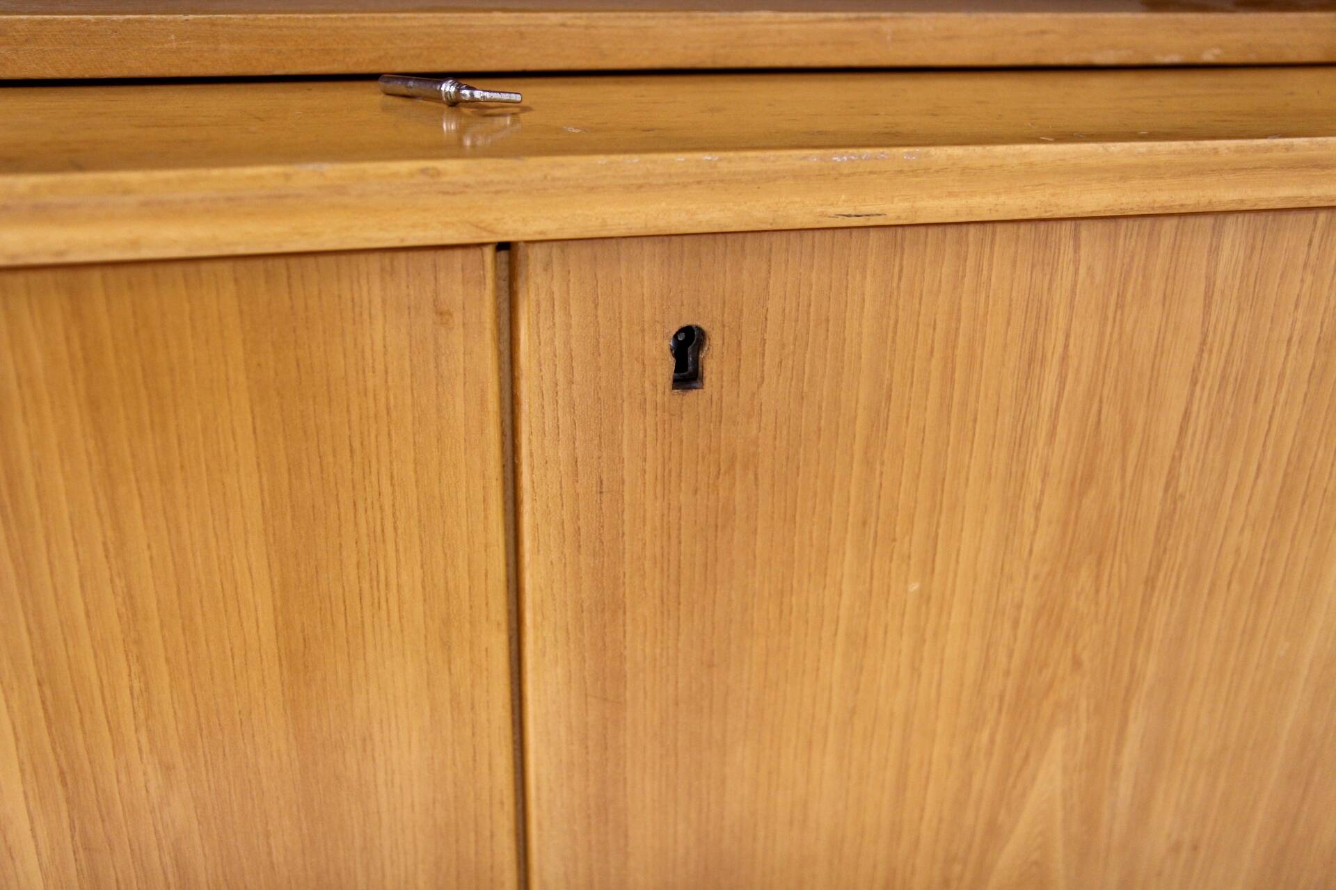 Scandinavian elm bookcase, Swedish modern, Sweden, 1940