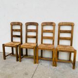 4 mulched chairs