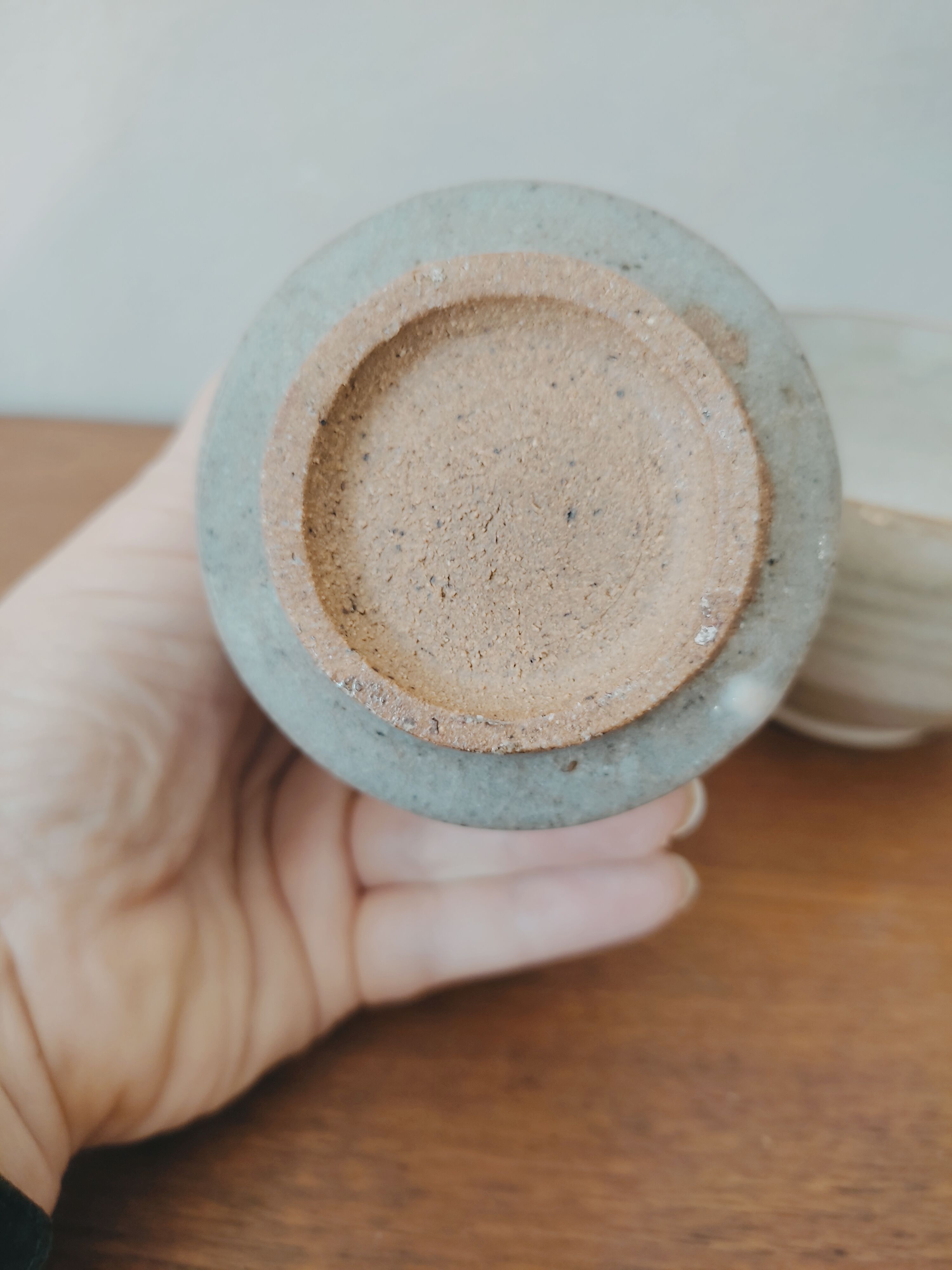 Turned ceramic bowl and cup