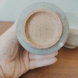 Turned ceramic bowl and cup