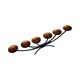 Metal candlestick with forged copper plates – metalwork, Scandinavia, 1970s