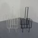 Steel magazine or record racks, 1960s, set of 2