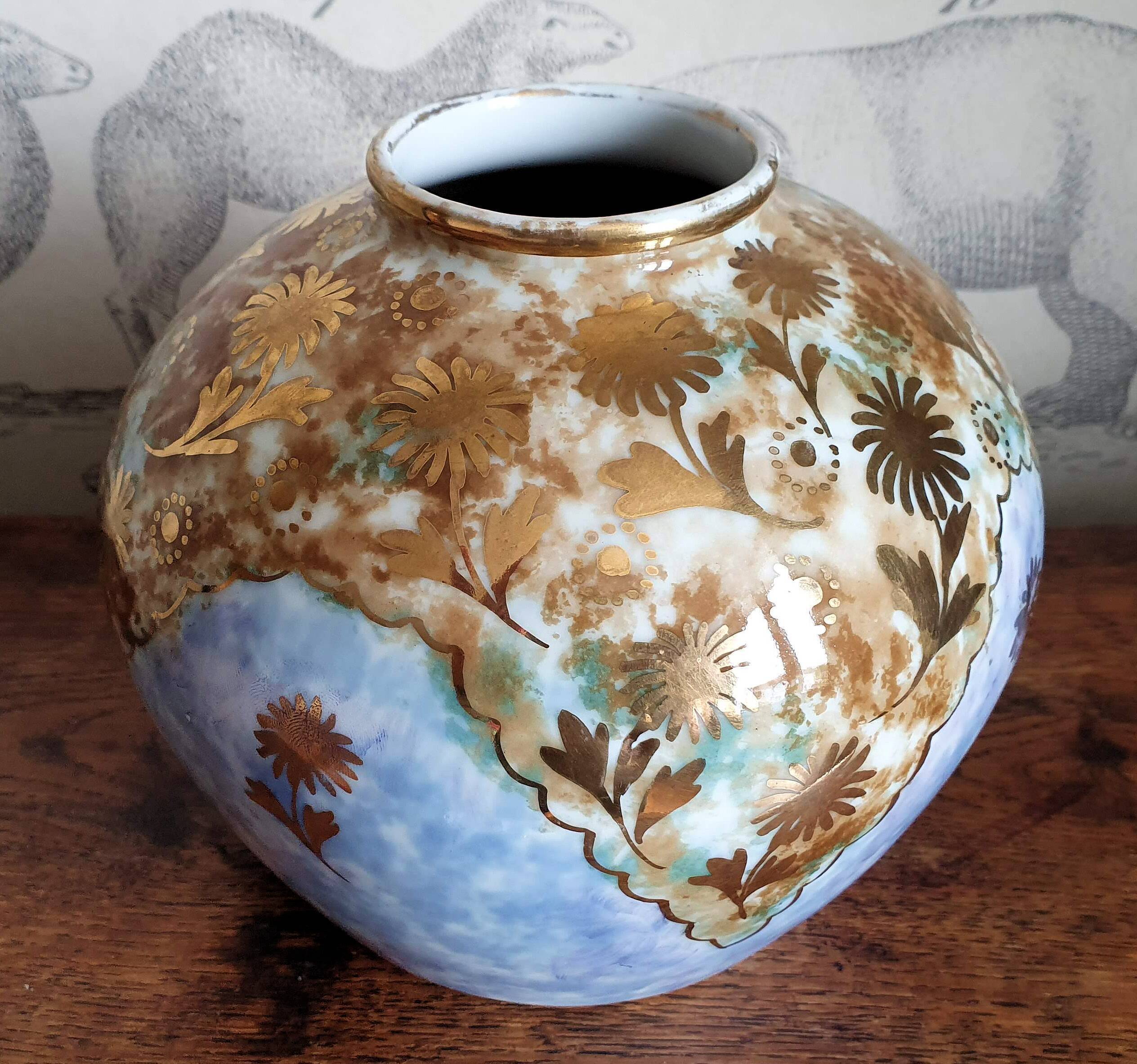 Limoges porcelain vase