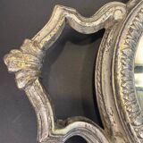 Silver metal mirror tray