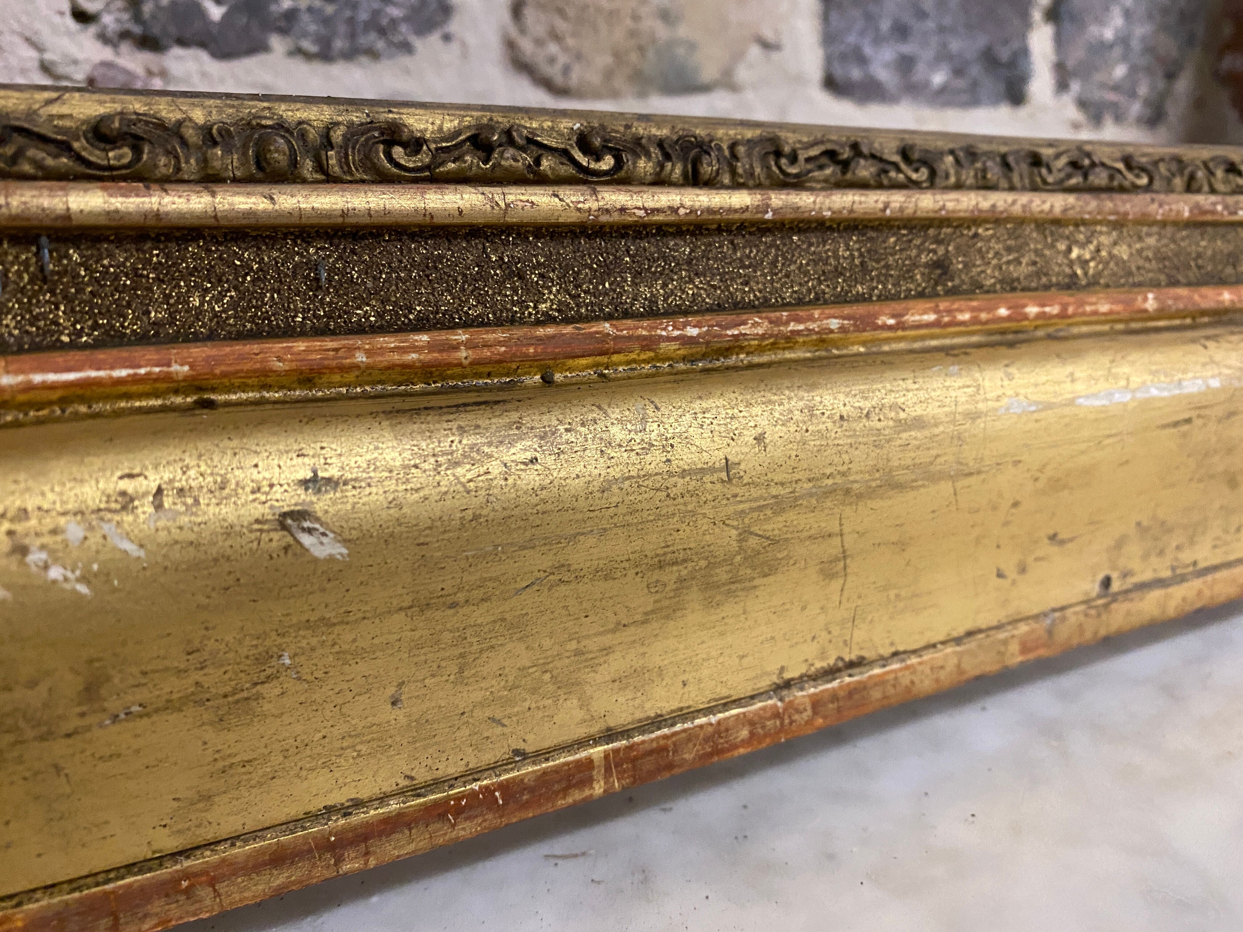 Cadre en bois doré Napoléon lll