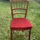 Pair of Napoleon III chairs in wood and red velvet
