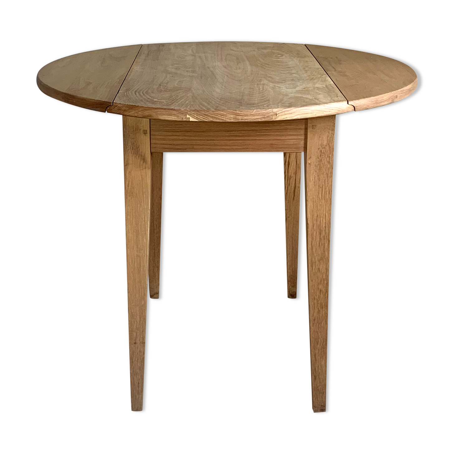 Modular table with vintage solid oak flap