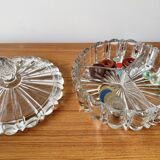 Vintage Glass Trinket Bowl with Lid
