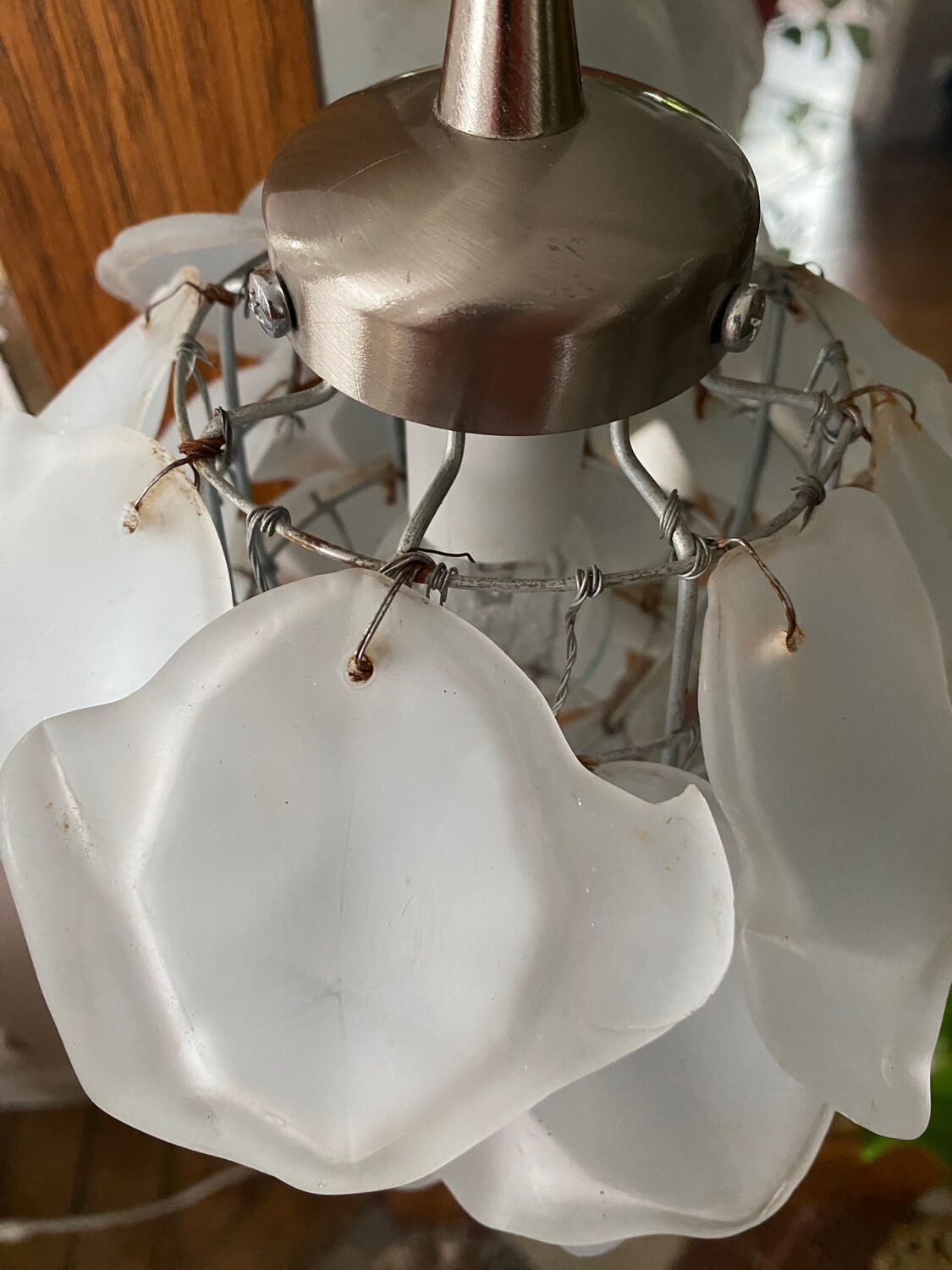 Vintage flower glass pendant chandelier