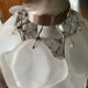 Lustre suspension en verre fleur vintage
