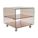 Table d'appoint lucite en plexiglas par Michel Dumas pour Roche Bobois, 1970