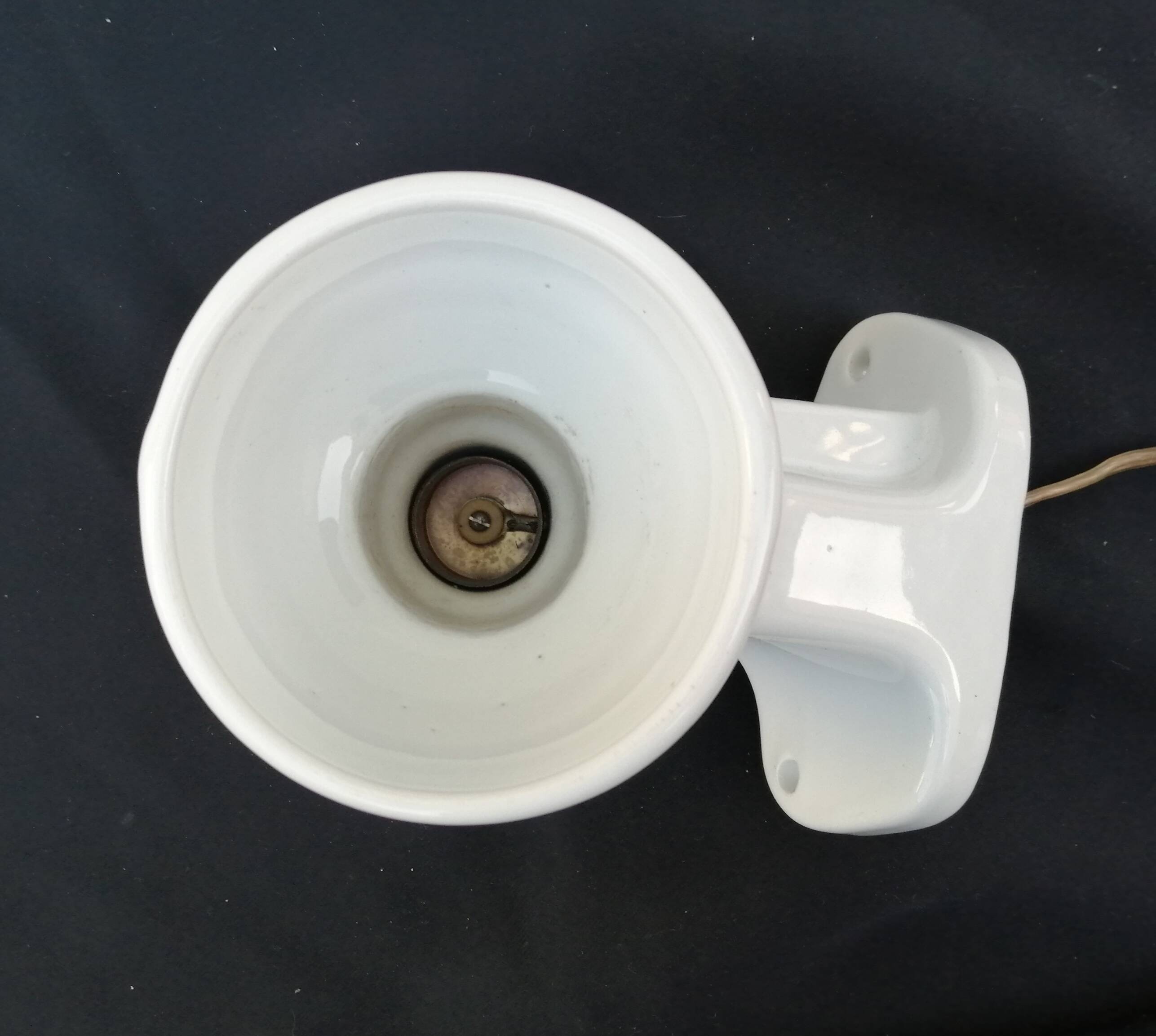 Porcelain wall lamp made in Spain vintage 1930