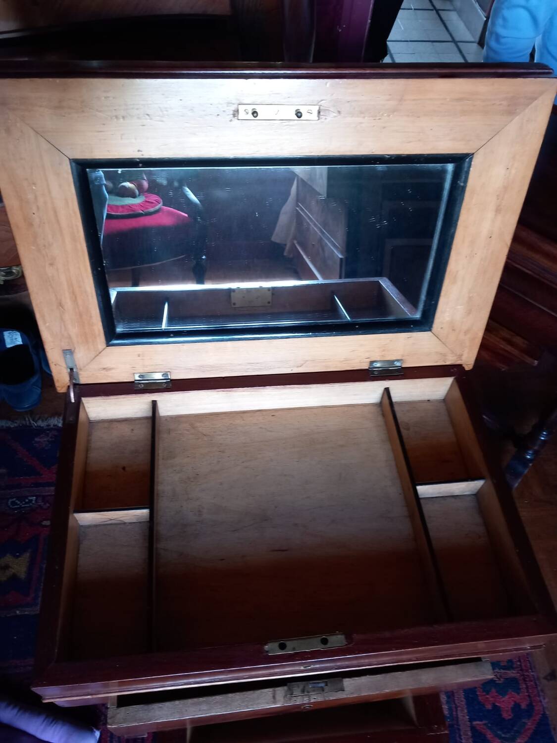 Mahogany work table, Louis Philippe period