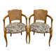 Paire de fauteuils canes style louis XV