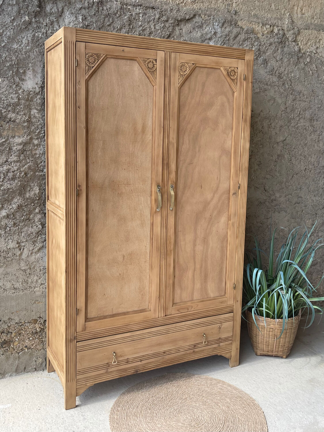 Art Deco wooden wardrobe