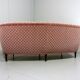Pink velour rounded sofa 1950’s