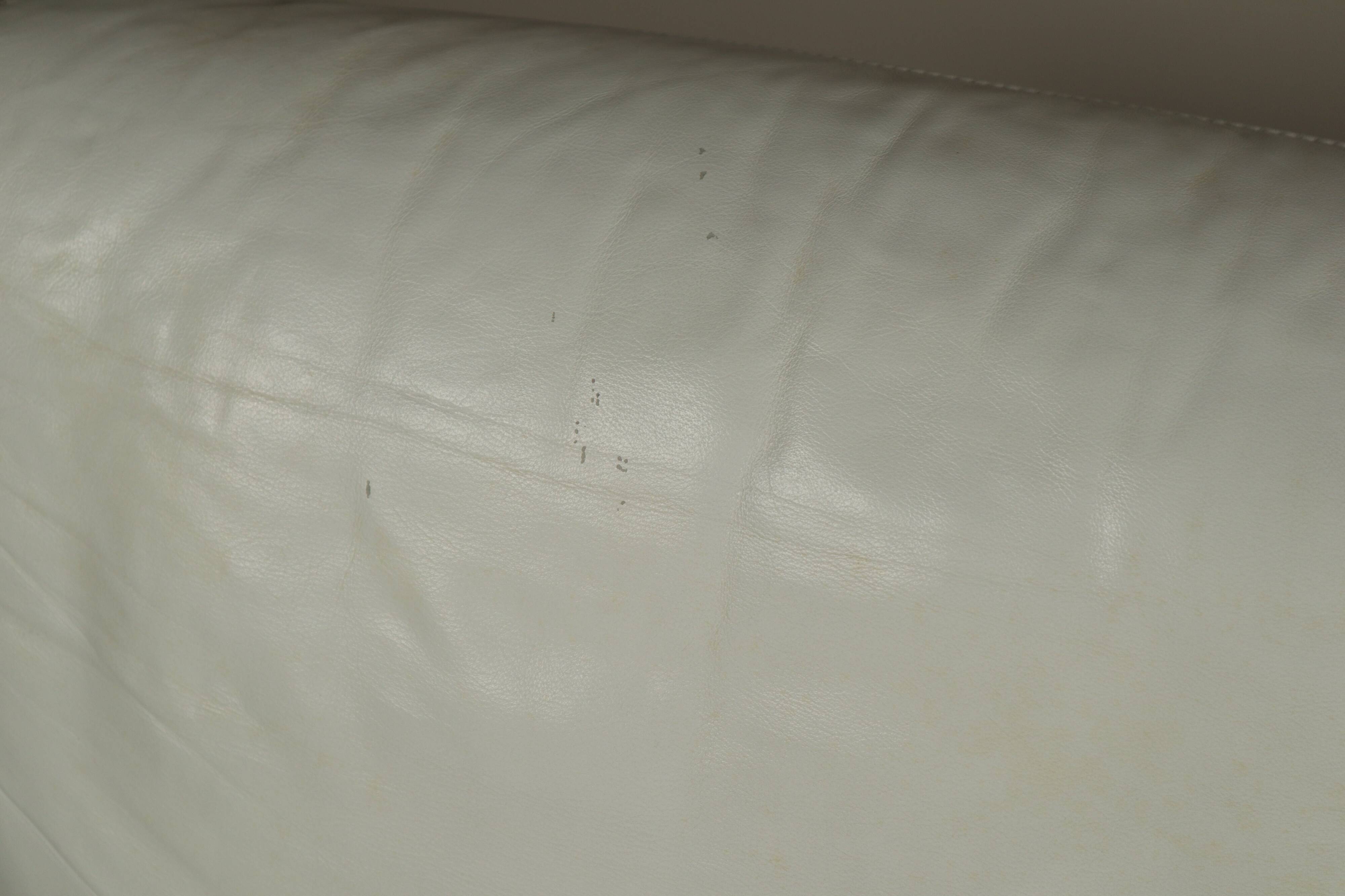 Rolf Benz Dono sofa by Christian Werner in white leather, 1990s